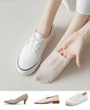 5 Pares meias invisiveis  feminina antiderrapante Ultra-fino