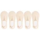 5 Pares meias invisiveis  feminina antiderrapante Ultra-fino