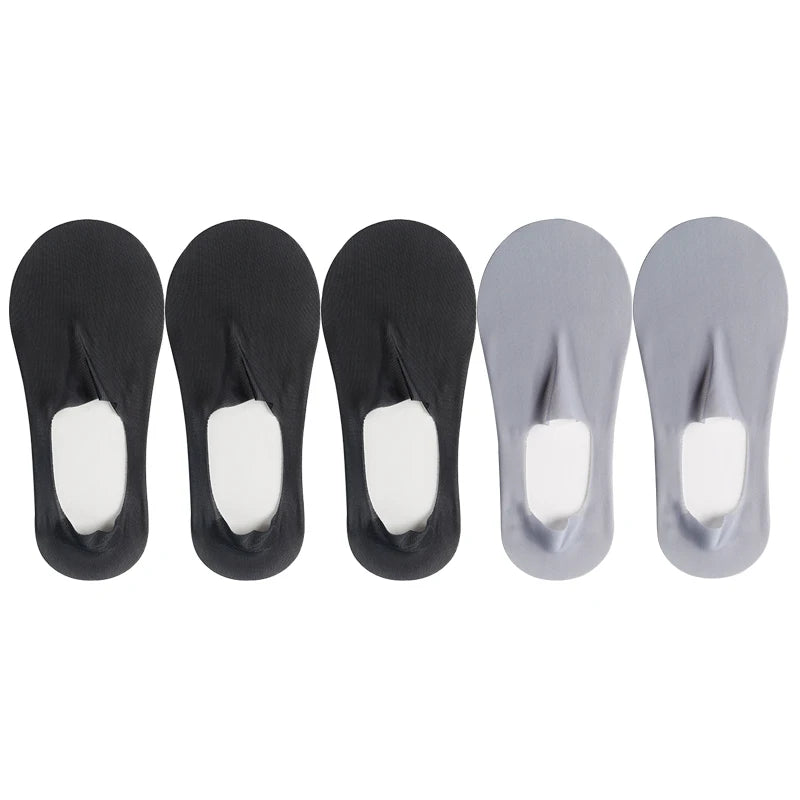 5 Pares meias invisiveis  feminina antiderrapante Ultra-fino